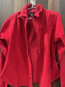 Red Corduroy Shirt Good Condition