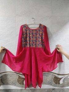 Pink Embroidered Anarkali Dress