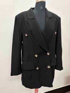 Black Blazer with Gold Buttons