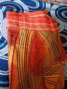 Elegant Orange &amp; Yellow Saree