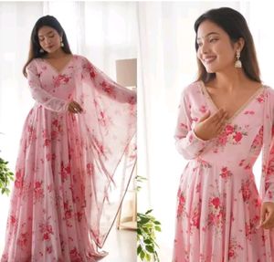 Beautiful Anarkali Gown With Dupatta