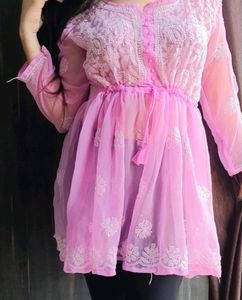 Lucknowi Georgette Kurti...