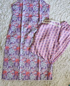 women&#39;s cotton blend kurta set