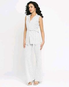 Striped Sleeveless Jumpsuit