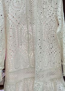 H&amp;M White Eyelet Dress