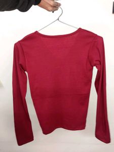 Maroon Long Sleeve Top