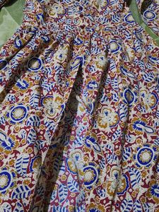 Front Slit Full Length Multicolor Kurta