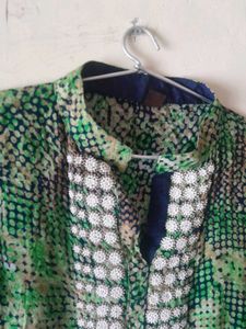 Beautiful Green Beaded Kurti