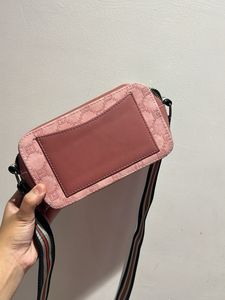 Pink Crossbody Bag with Graphic Pattern