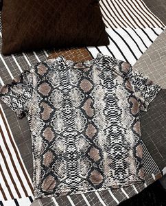Snakeskin Print Top
