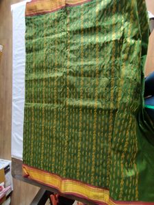 Green &amp; Gold Silk Saree