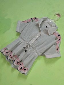 Floral Embroidered Romper