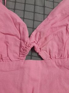Pink Cutout Mini Dress