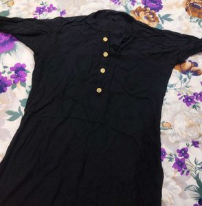 Black Buttoned Top