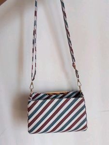 Striped Crossbody Bag