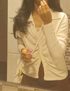 Ribbed Button-Up Top