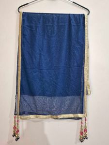 Navy Blue Lehenga with Pink Cutwork Blouse