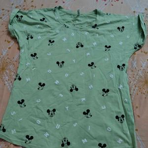 Mickey Mouse Print Tee