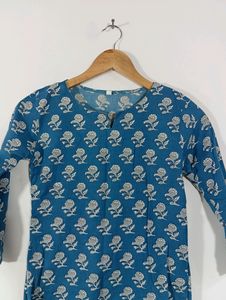 Blue Printed Casual Top (Women)
