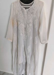 White Embroidered Kurta