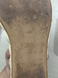 Zara Leather Straps Wedge Sandals🎀