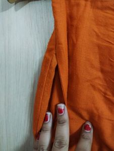 Orange Kurta With Trouser And Dupatta