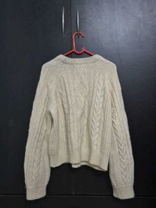 Cream Cable Knit Sweater