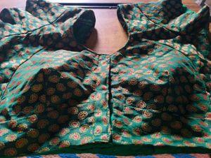 Green Paisley Blouse With Astar Attached