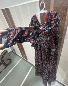 Rayon Floral Full Gher Frock