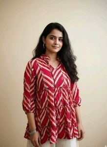 Red Striped Kurta
