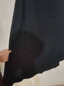Elegant Black Stretchable Maxi Dress With Belt