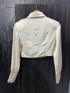 Cream Crop Top Shirt