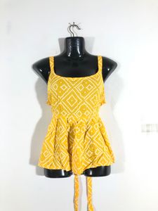 Yellow Printed Top(Women’s)