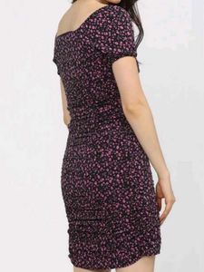A-Line Pink,Black Dress Size:- S