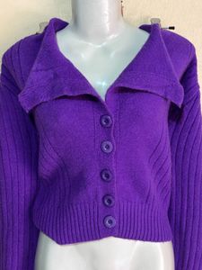 Korean Spread Collar Cardigan
