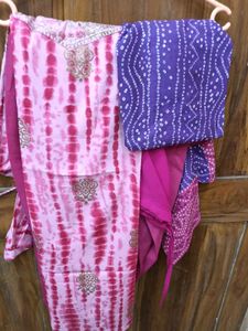 BrandNew BandhejKurta+Tie&amp;DyeKurta Combo+Patiala