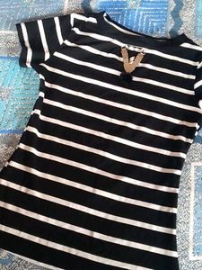 Striped Tee with Detail