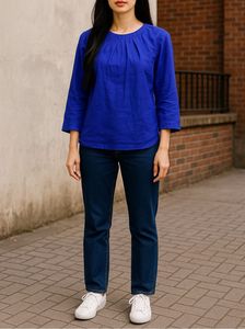 J crew Linen Blouse Rmthlomem Material
