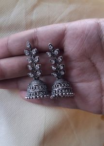 Oxidized Ear Ring Pair