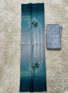 Elegant Teal Ombre Velvet  Salwar Kameez