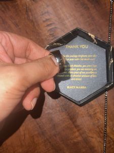 Men’s Black Mamba Necklace &amp; Ring free size