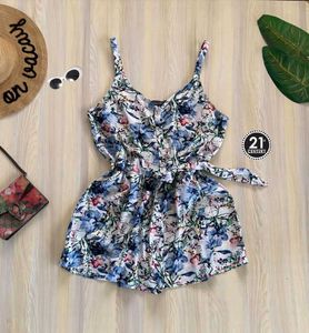 Catchy Floral Summer Romper New Condition