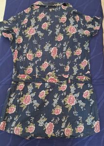 Branded Cotton Floral Shirt For Girls