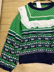 Patterned Knit Sweater Top - Bust 34 - 40