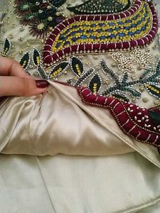 Elegant Purple Satin Net Lengha Brand New