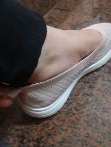 Cream Colour Casual Shoes For Women