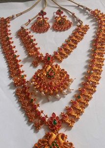 Gold Plated Temple Jewelry Set