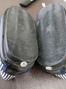 imBaby Blue Striped Shoes