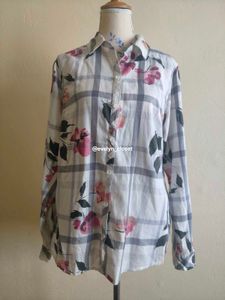 Floral Plaid Button-Down Shirt