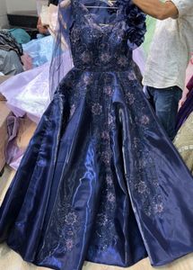 Elegant Grey Embellished Gown